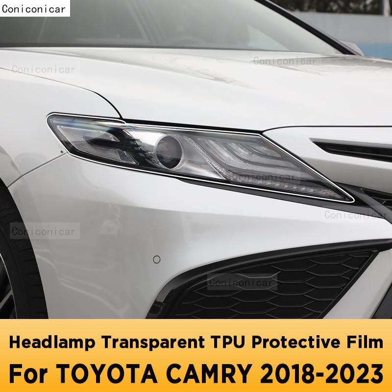 For TOYOTA CAMRY 2018- Car Exterior Headlight Anti-scratch Front Lamp Transparent Protective Film Accessories