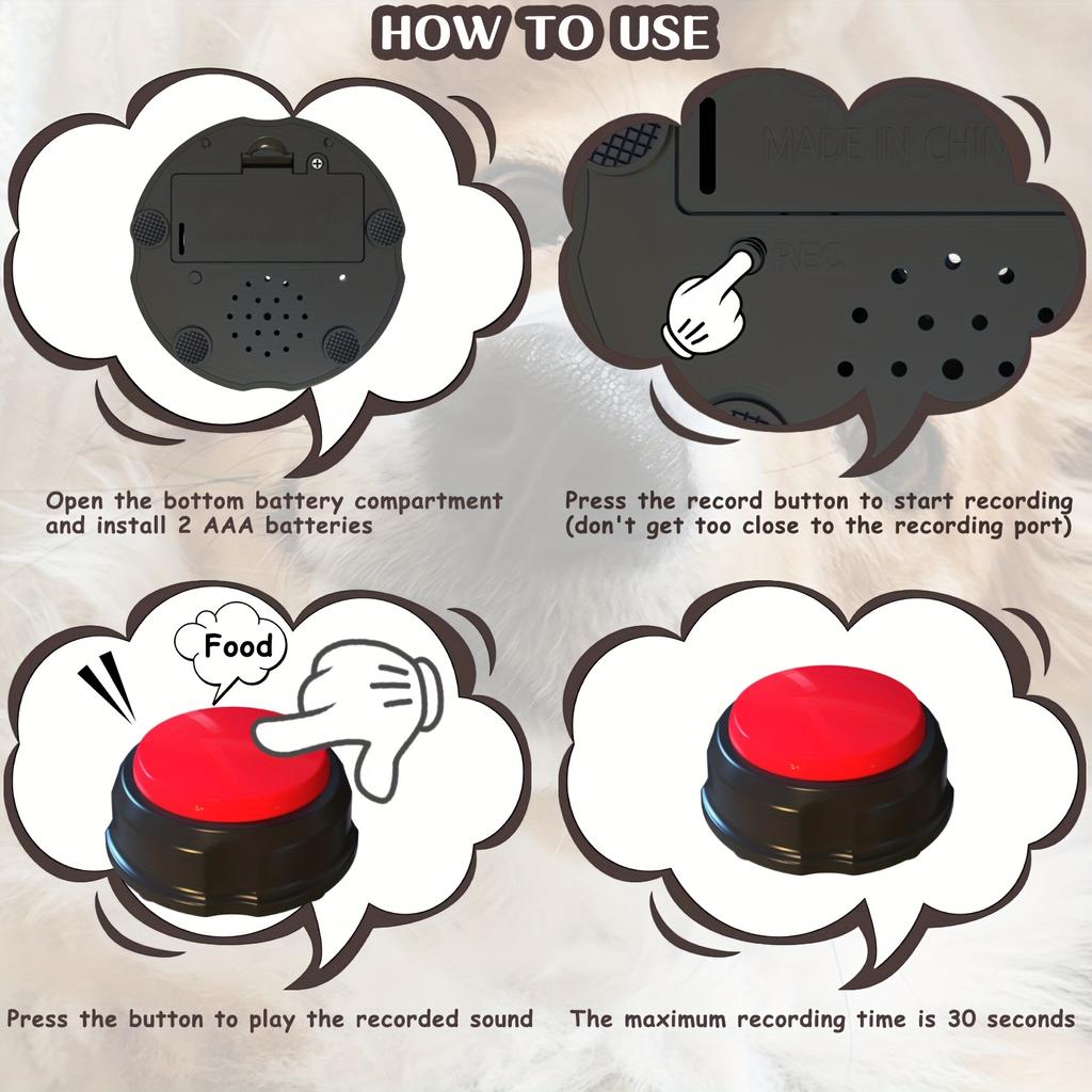 1Pc Pet Button Box Recordable Talking Button Cat Voice Recorder Talking Toy for Pet Communication Training Tool Squeeze Box Dog