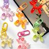 Colorful Transparent Balloon Dog Keychain – Cute Puppy Pendant for Bags, Ideal Gift for Couples & Friends