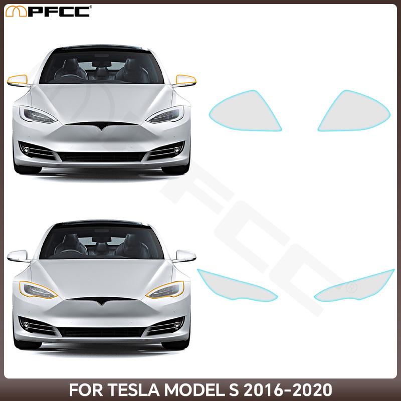 for Tesla Model S 2016- Accessories Headlight Rearview PPF Precut Kit Clear Anti Scratch Transparent Sticker Protection Film
