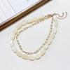 2Pcs/Set Stone Colorful Resin Necklace Bead Clavicle Chain Creative Stone Beads Short Choker  Girls