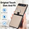 Schlanke Fingerringhalter-Ledertasche für Samsung Galaxy Z Flip 3 Flip4 Flip 4 Flip3 5g Anti-Drop-Falt-Handy-Abdeckung Fundas