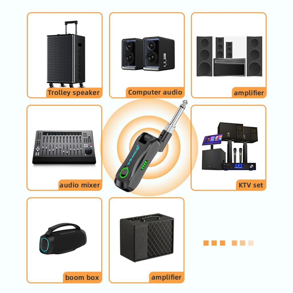Snsowed Wireless Saxophone Microphone HD Sound Lossless Capture 360-Degree Adjustable Clip Rechargeable for Saxophone Flute Clarinet Performance