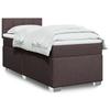 Vidaxl Letto Continentale Con Materasso, Marrone, Tessuto, 100X200 Cm