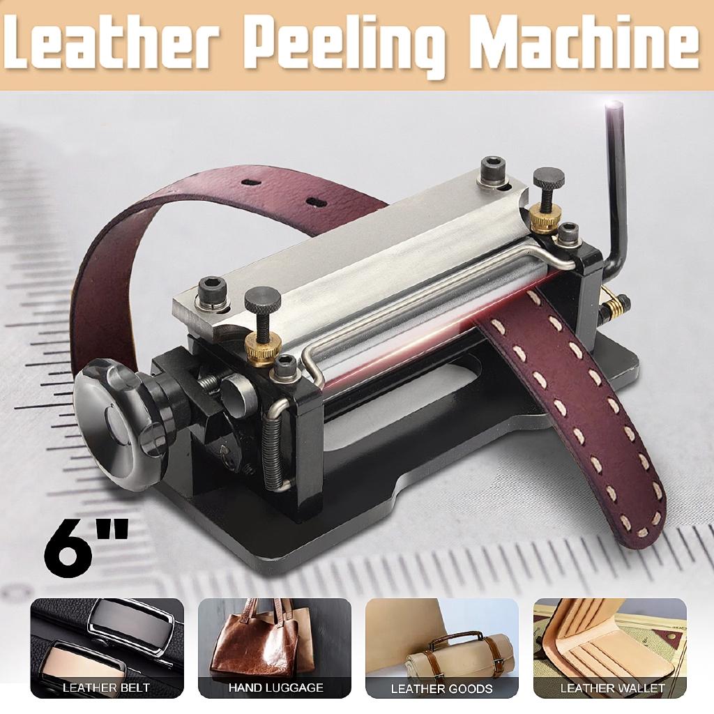 6" Stainless Steel Manual Leather Peel Tools Shovel Skin Machine Leather Splitter Vegetable Tanned Handle Peeler DIY Tool 30*12.5*10.5cm
