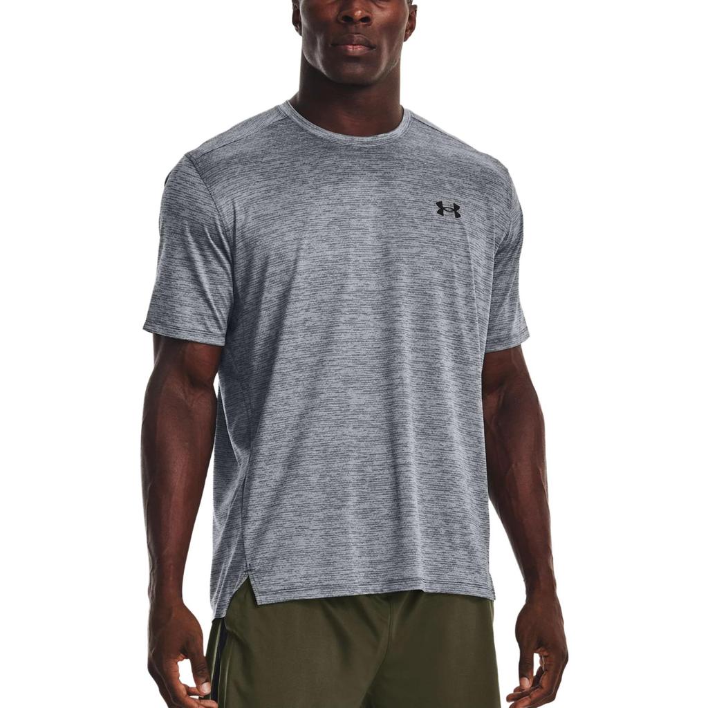 Under Armour T Shirts Men's Asphalt Gray Crew Neck Moderate Straight Fit 1376791-012