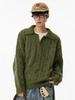 Unisex Faux Two-Piece V-Neck Knit Sweater - Loose, Lazy Style Wool Base Layer for Autumn/Winter.