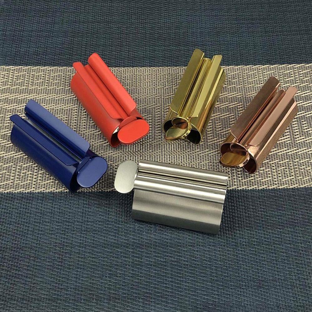 Puts an end to Waste Toothpaste Squeezer Stainless Steel Seat Holder Stand Toothpaste Rollers  Girl