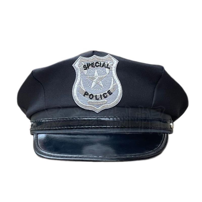 US Police Costume Hat: Octagonal Role-Playing Accessory