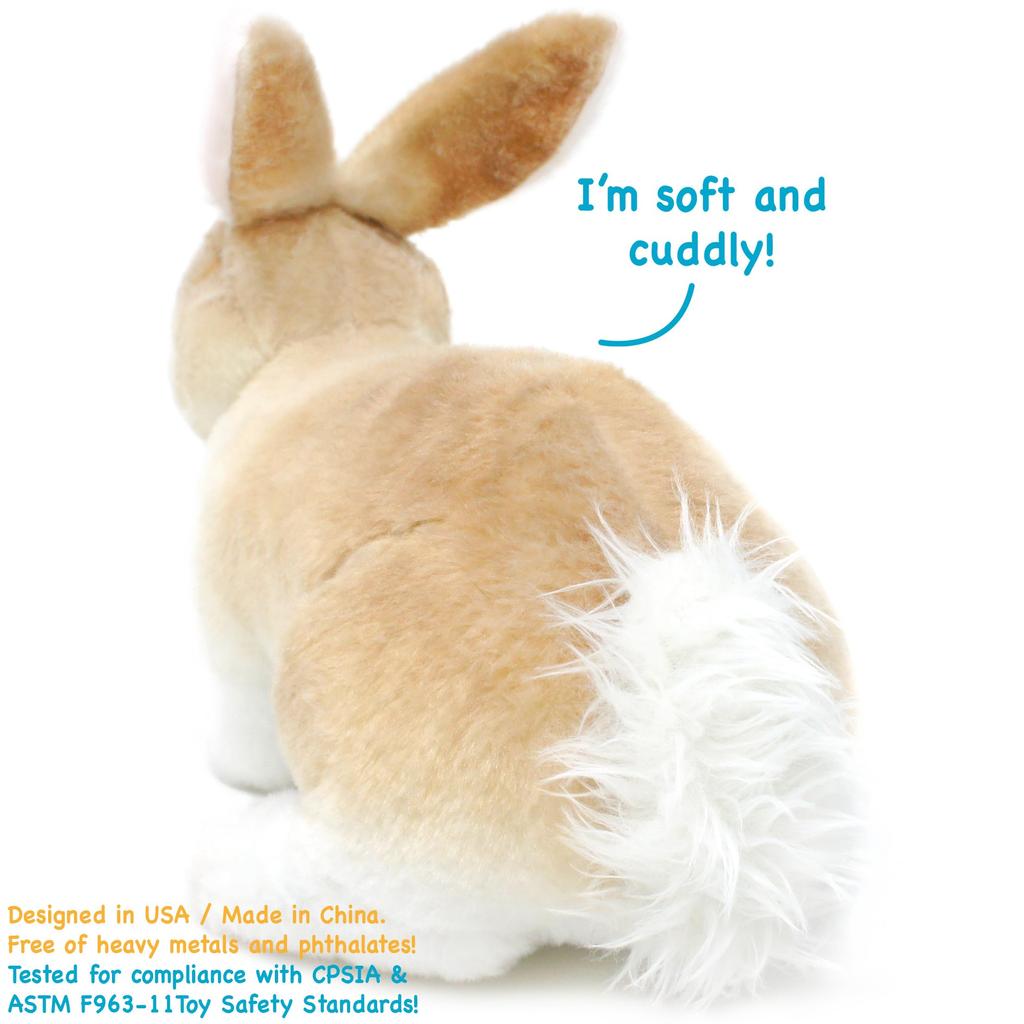 VIAHART Tale Ridley Rabbit Plush Realistic Pet Cute Bunny Japanese [Tiger Toys] Toy, 11-inch (27cm) Rabbit, [Official Product]