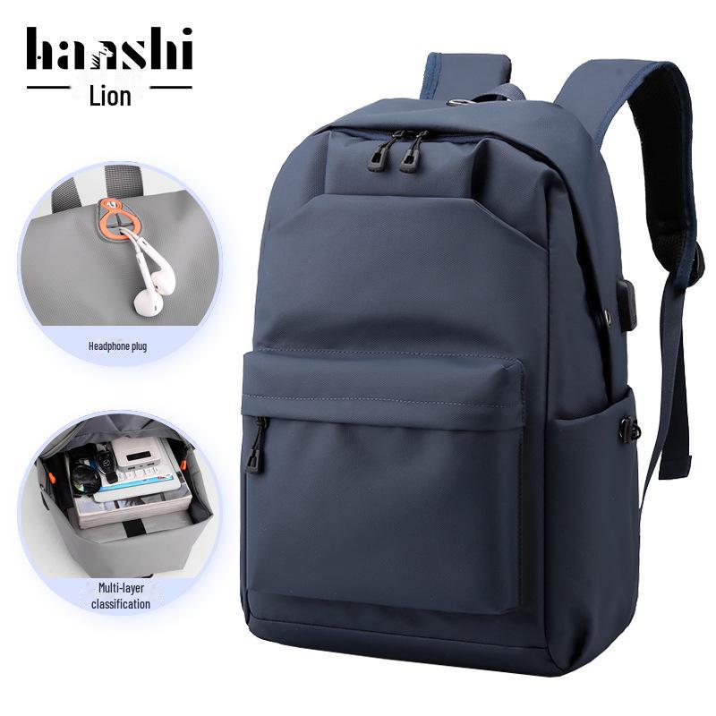 Cross-Border Casual Fashion USB Charging Backpack | High-End Trendy Commuter Bag with Custom Printing
