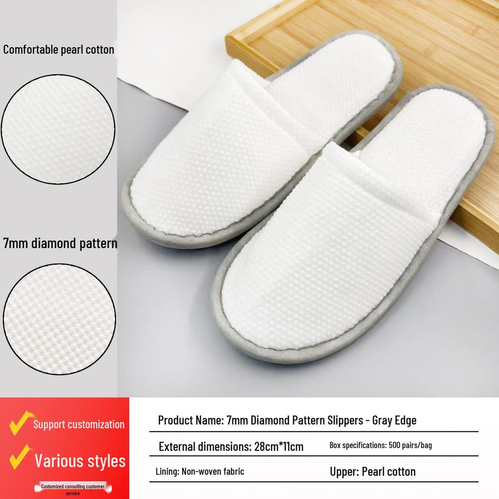 Verdickte Vlies-Einwegpantoffeln für Hotel, B&B, Zuhause, Gäste und Reisen - Waschbar