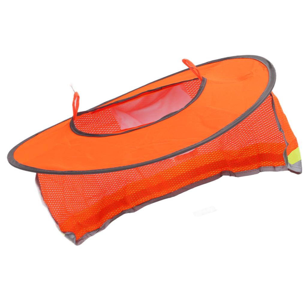 Hard Hat Sun Shade   High Visibility Full Brim Mesh Neck Sunshade with Reflective Stripe