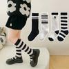Autumn Winter Children School White Black Stripes Sport Socks Korean Knee High Long Stockings for Kids Boys Girls Baby Clothes