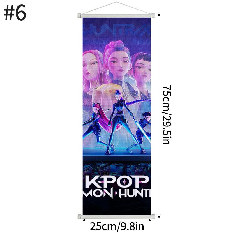 Kpop Ddemon Hunters Poster Wall Decoration Hanging Decoration Girl Bedroom Wall Decor Party Background Cloth Hanging Painting