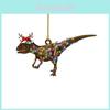 Enfeite Pendente de Dinossauro de Natal 2023 Para Decoração Festiva de Árvore e Presentes de Festa