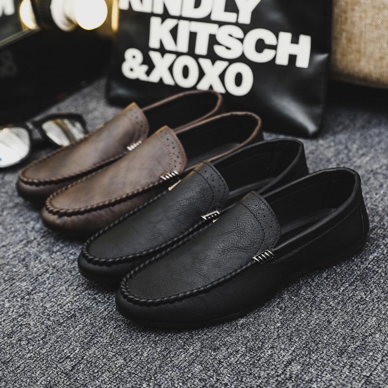 Fashion New Men's Driving Shoes Leather Upscale Men Loafers Slip-on Mocassin Homme Loafer Casual Comfortable Men's Shoes