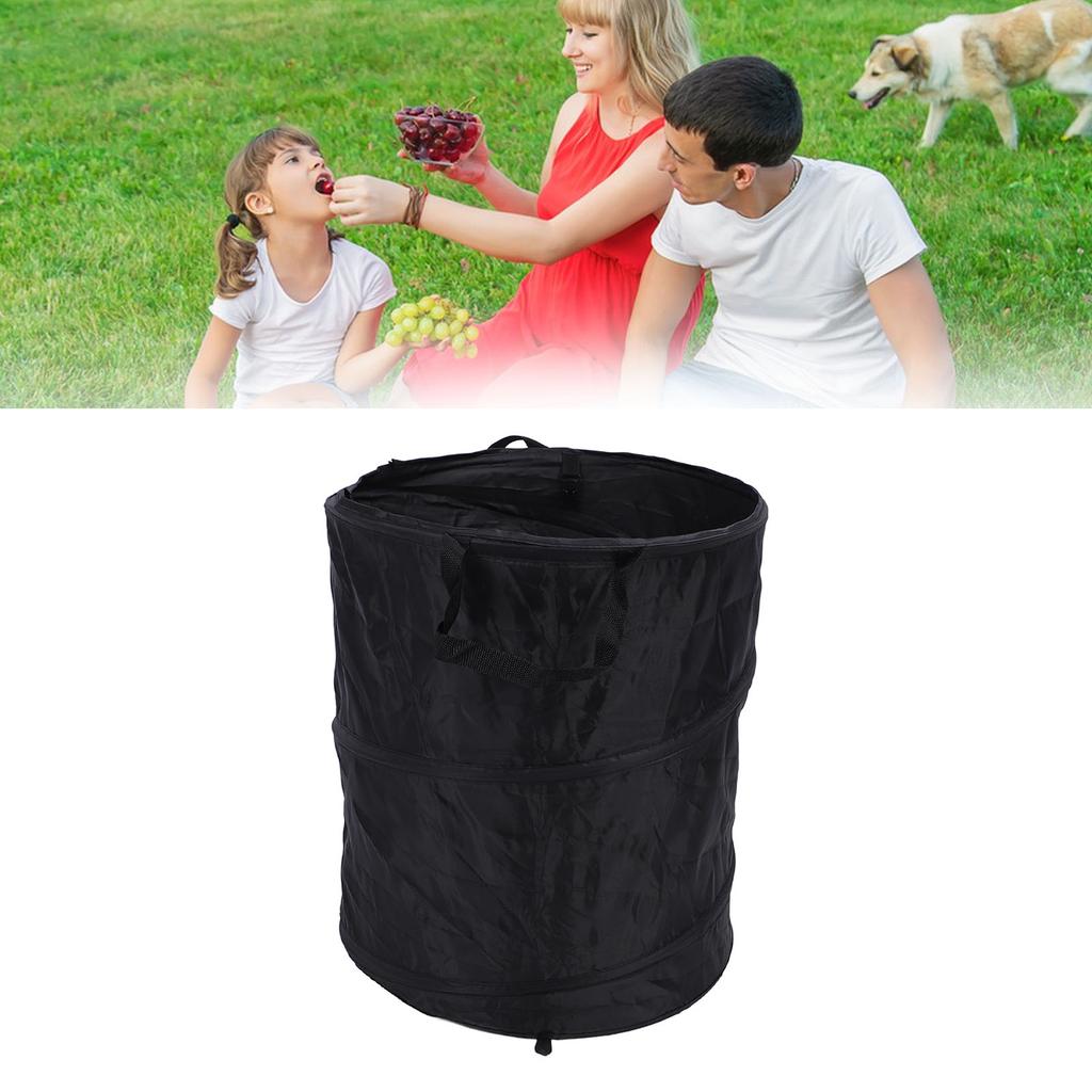 90L Folding Trash Container Portable Water Proof Oxford Cloth Camping Trash Bin for Picnic Outdoor
