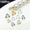 100Pcs U Shape Wire Guards for Jewelry Making Copper Connector for Jewelry DIY Accessories