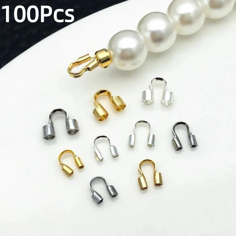 100Pcs U Shape Wire Guards for Jewelry Making Copper Connector for Jewelry DIY Accessories
