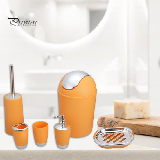 6 Teile/satz Badezimmer Kit Lotion Flasche Mundwasser Tasse Zahnbürste Tasse Seife Box WC-Bürste Mülleimer Set Toilettenartikel Veranstalter