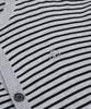 XTONZ Xtk182 Round Stripe Crop Cardigan (Gray)