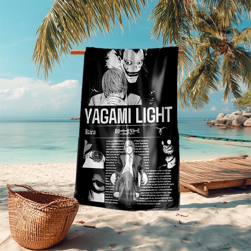 Death Note Anime Art Beach Towel Portable For Travel Outdoor Camping Swim Absorbent Bath Towel Quickdrying Swim Towel Travel And Vacation Towels