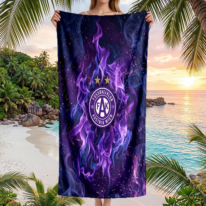 Austria Wien FC Aufdruck Schnelltrocknendes Strandtuch Mikrofaser Saugfähig Tragbares Reise-Badetuch