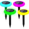 Solar Led Garden Lights Colorful Solar Ground Lights Waterproof Landscape PathWay Floor Lamp Outdoor Decoration Lighting Lantern
