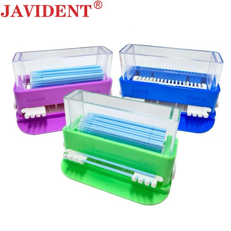 Dental Press-Type Applicator Dispenser Dispenser Box for Disposable Brushes Storage Rack for Oral Dental Tools and Materials