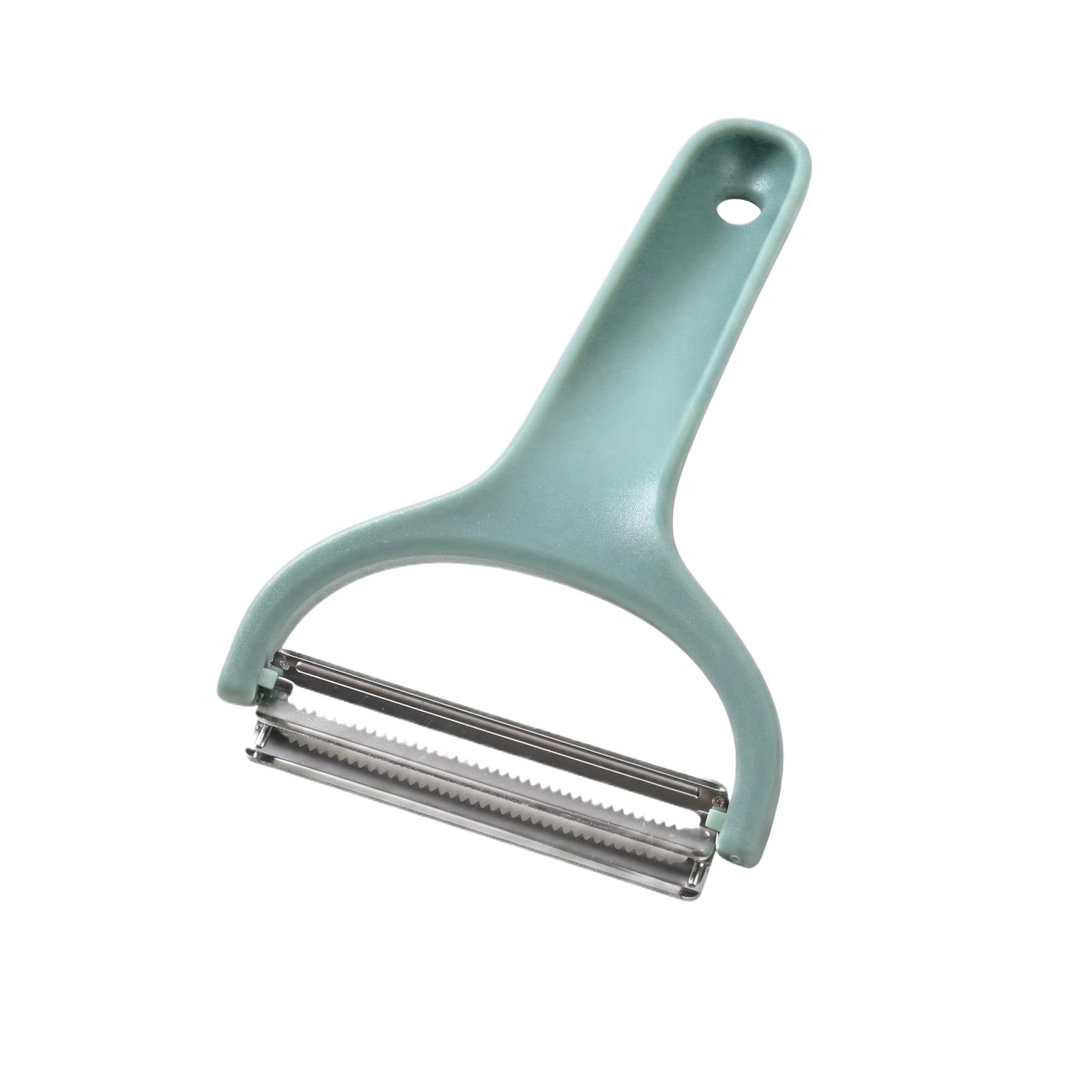 Manual Dual Blade Cabbage Shredder and Slicer Handheld Vegetable Peeler Stainless Steel Blades for Kitchen Use One Size зелёный