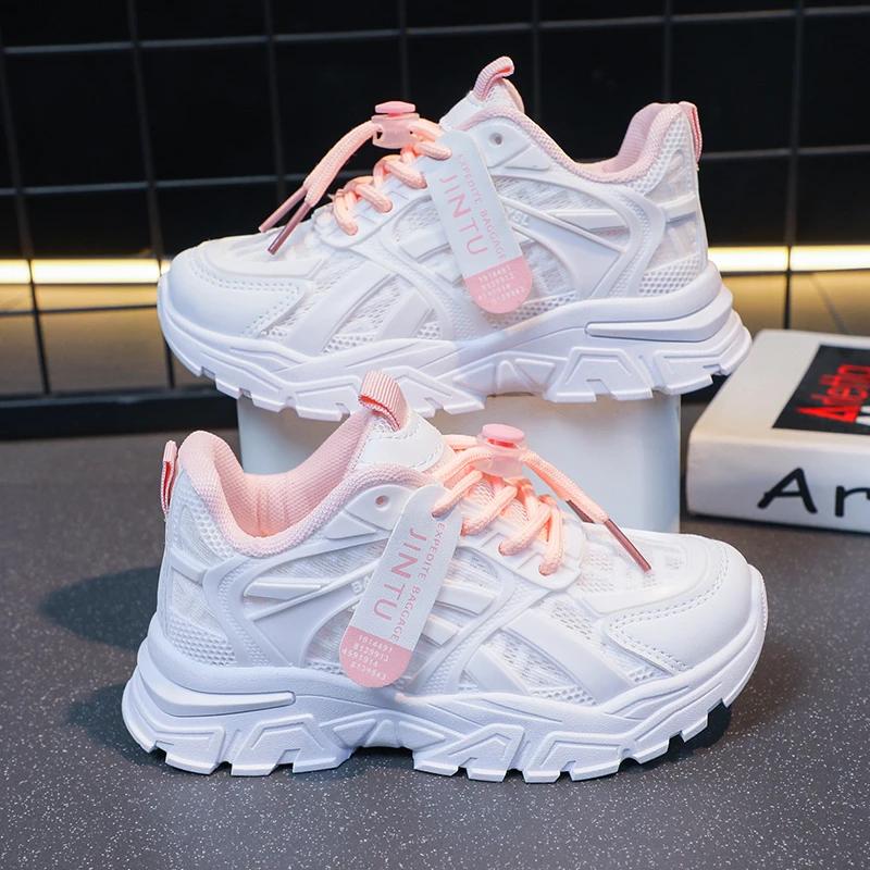 

Girls Sneakers Children Casual Shoes Mesh Platform Designer Tennis Sneaker 6 To 12 Years Kids Sports Shoe for Girl 30