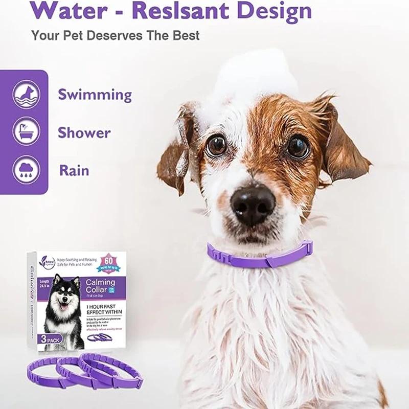 Dog Calming Collars Relieve Doggie Anxiety Natural Comfortable Adjustable Pheromone Neck Strap Remove Restlessness Pet Supplies