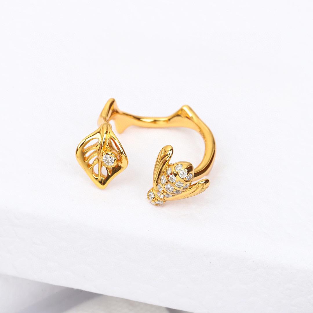 

New Hot Brand Vintage Bees Women s Rings Luxury Jewelry For Women Designer Rings Gift Fashion Pure 925 Silver Lady Party Rings золотой