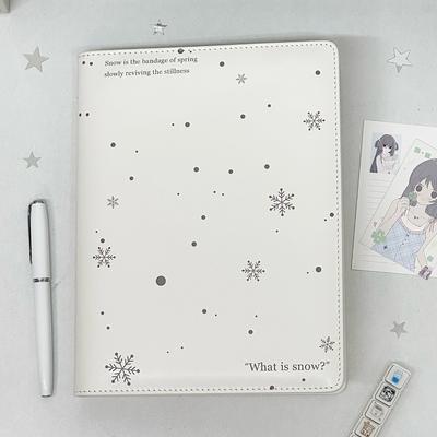 Original PU Photocard Binder Loose-leaf White Snowflake Photo Album Idol Card Collect Book
