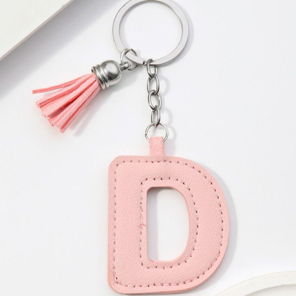 Tassel PU 26 Letter Key Chain Keys Organizer Business Key Holder  Keychain Accessories