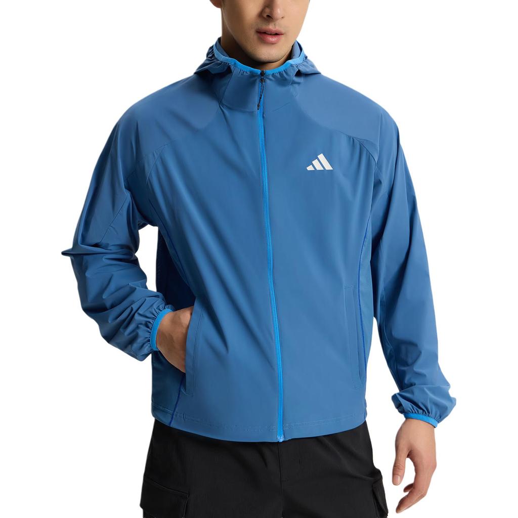 Adidas Loose Hood Cooling Woven Sports Loose Zip Hooded Long Sleeve Jacket Men Jackets KZ0015