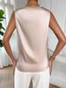 Women's Cross-Border Satin Pleated Sleeveless Shirt - Spring/Summer