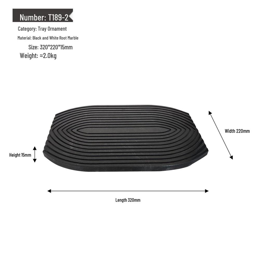 Modern Marble Tray Ornament for Living Room, Bedroom, and Hotel Décor