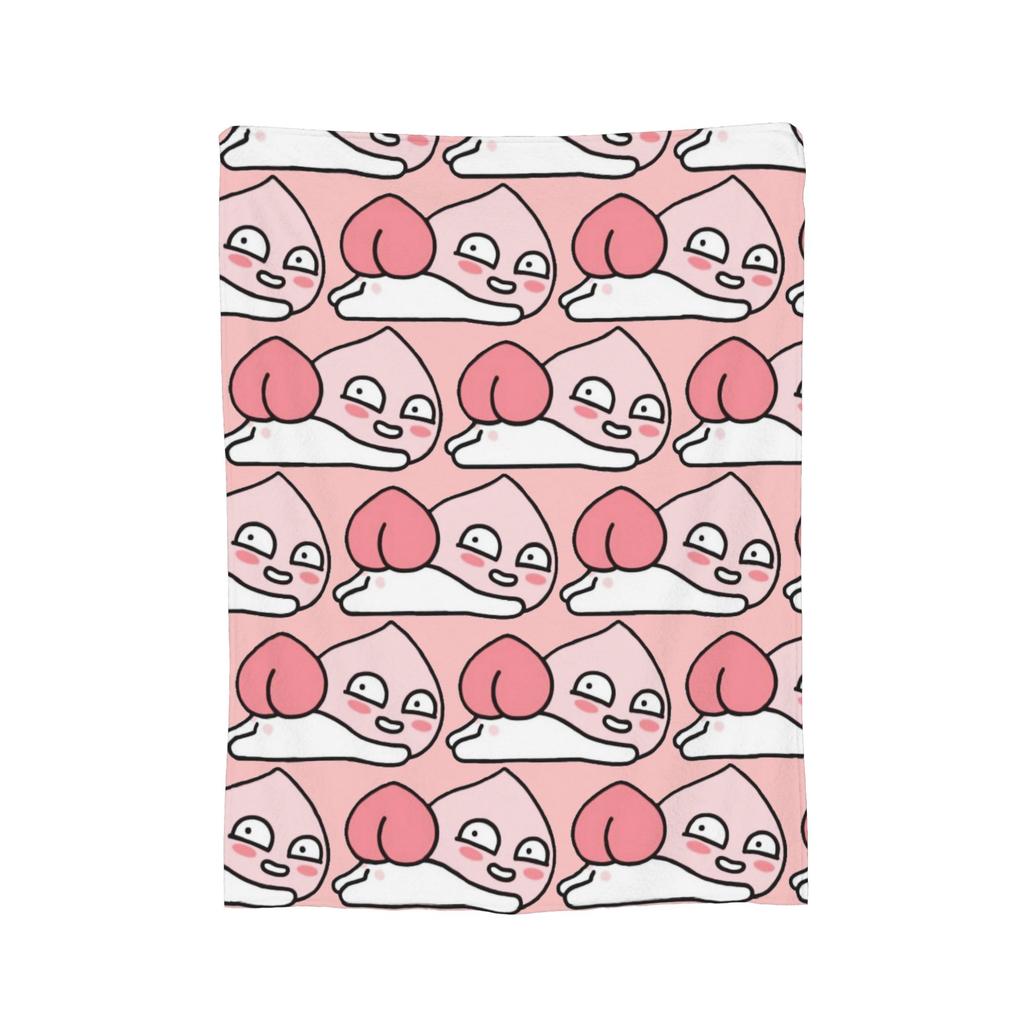 K-Kakaos F-Friends Apeach Heart Blankets Fleece All Season   Multifunction Warm Throw Blanket for Sofa Couch Rug Piece
