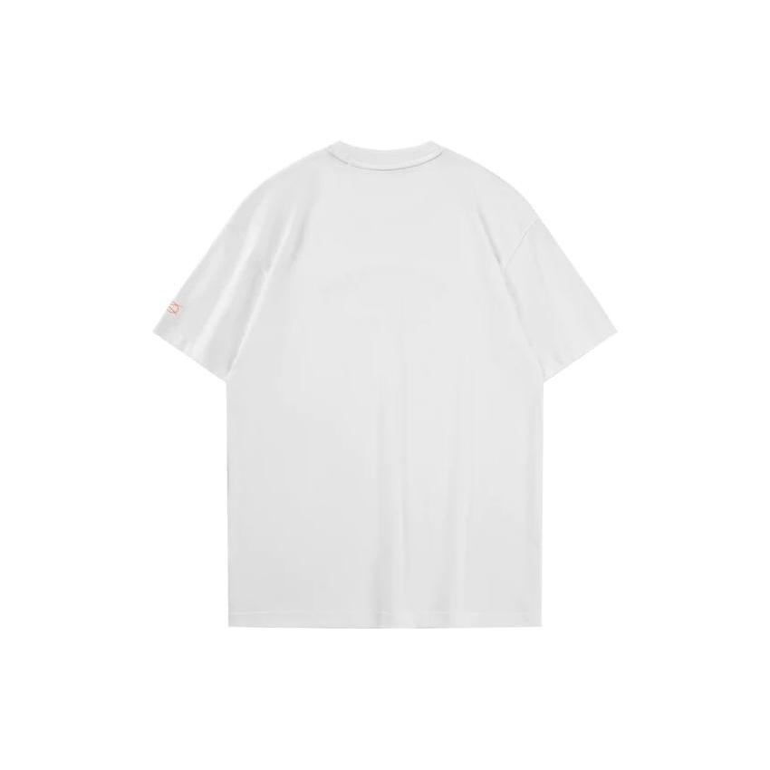 Li Ning T Shirts Men's White Crew Neck Moderate ATSSA07-2