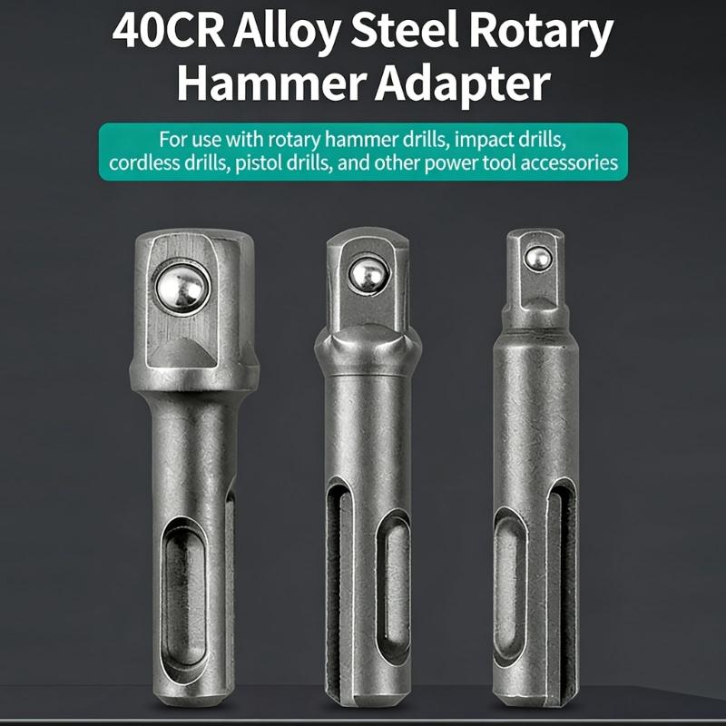 3Pcs Socket Driver Set Shank Electric Bit Adapters Impact Drill Hammer Adapters Wrenches Tool Easy To Install