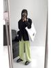 High-End Korean Style Black Suit Jacket for Petite Women - Loose, Thickened Fabric for Autumn and Winter