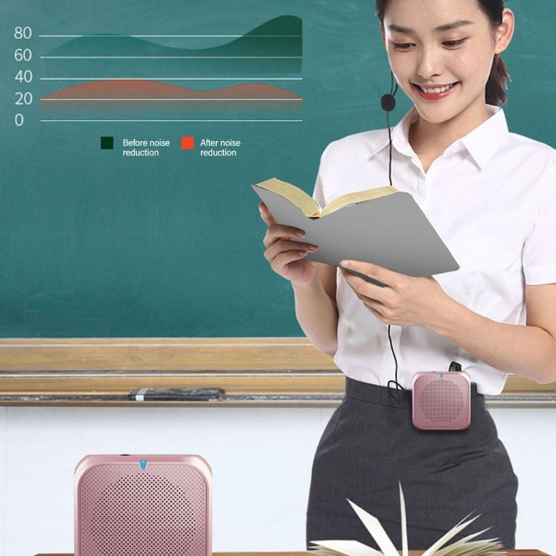 Headworn Microphones Loudspeaker Rechargeable Waist Clip Amplifiers with Long Battery for Teachers and Guides