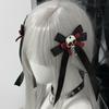 Cross Decorative Bow Skull Side Clip Y2K Hair Accessories Dark Ponytail Braid Hair Clip  Party
