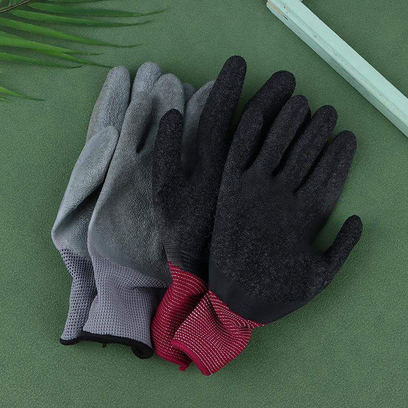 Arbeitshandschuhe Gartenarbeitshandschuhe Latexhandschuh Schutz für Arbeit Garten Langlebig Rutschfest Wasserdicht