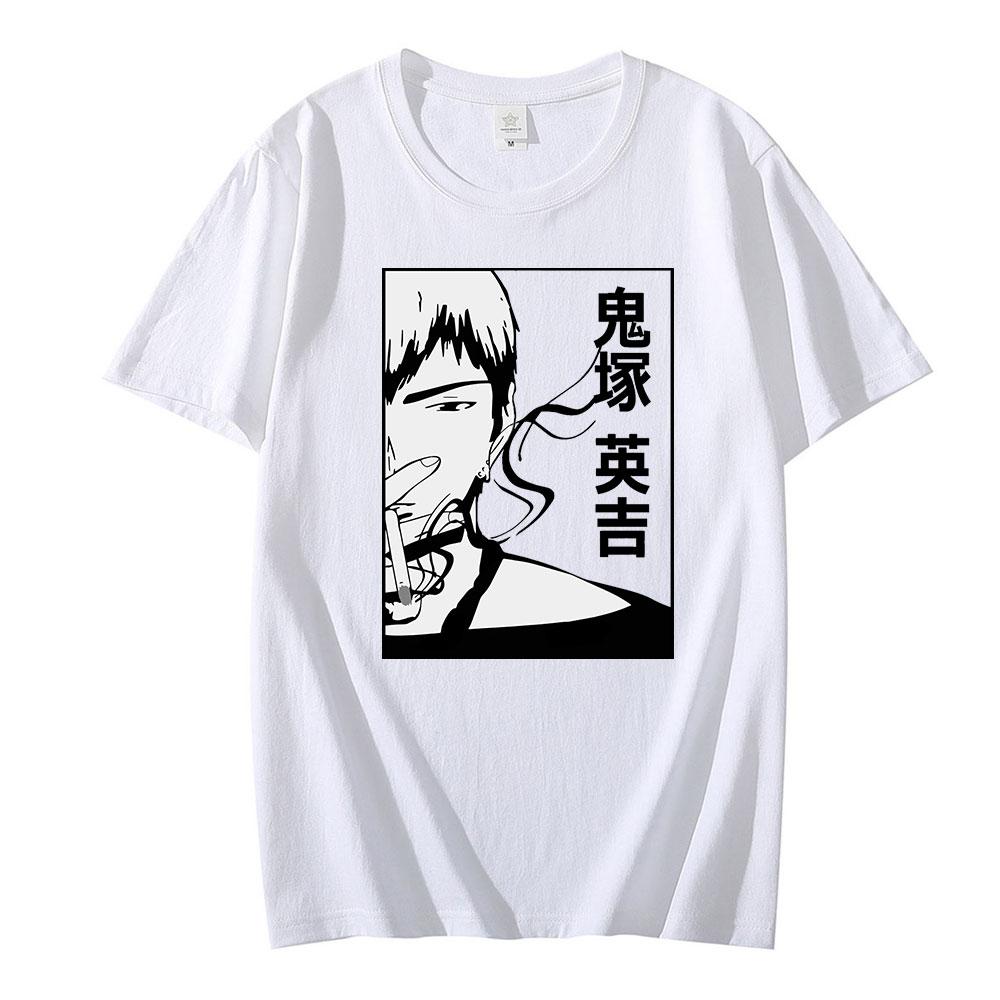 

Чоловіча футболка GTO Great Teacher Onizuka GTO Manga Japan Eikichi Hot Anime Funny Tee Shirt Short Sleeve T-Shirt Pure Tops S білий