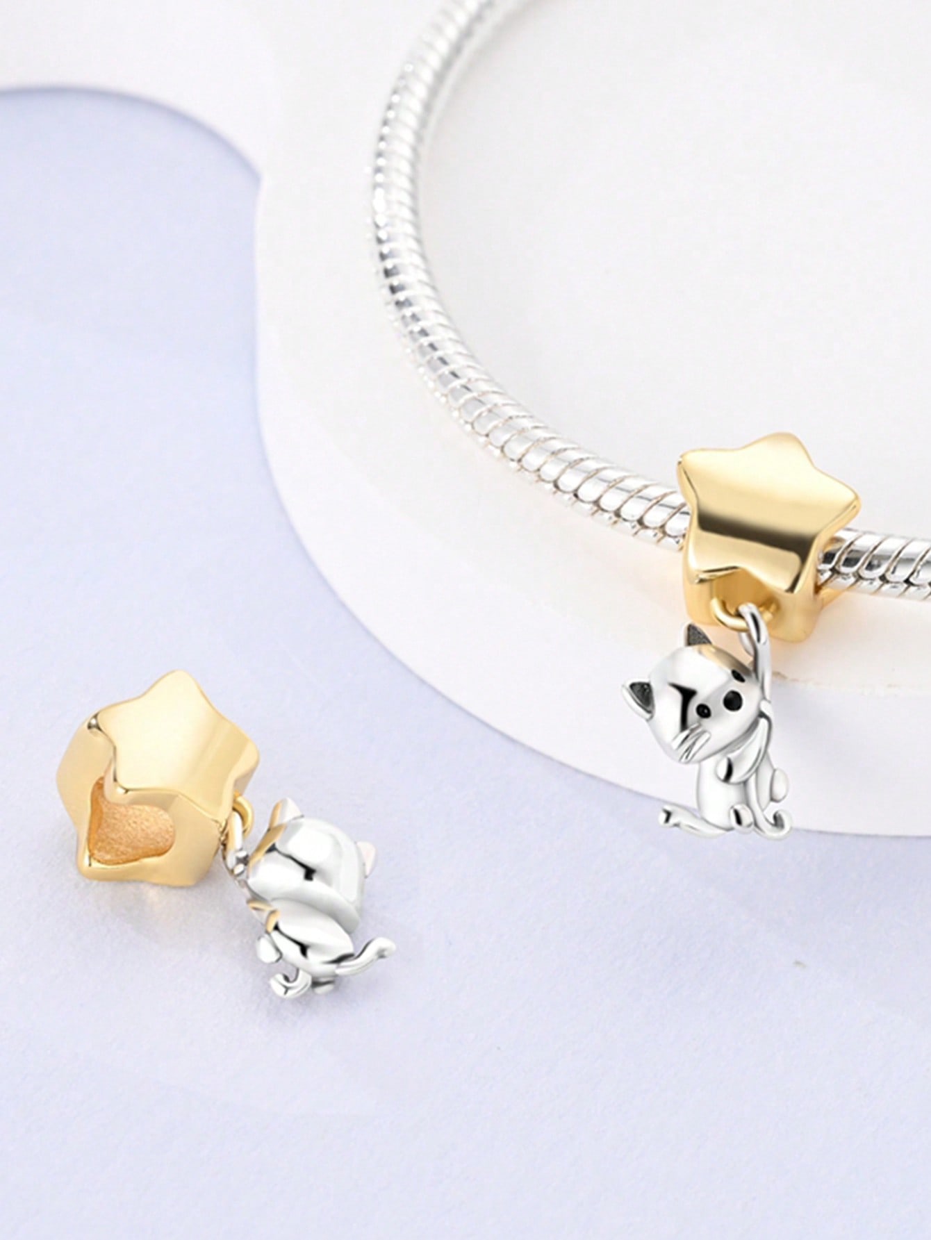 

Charms Plata Copper Colors Owl Puppymoon Stars Beads Charm Pendant For Original Bracelet For Women Diy Jewelry Love Gift