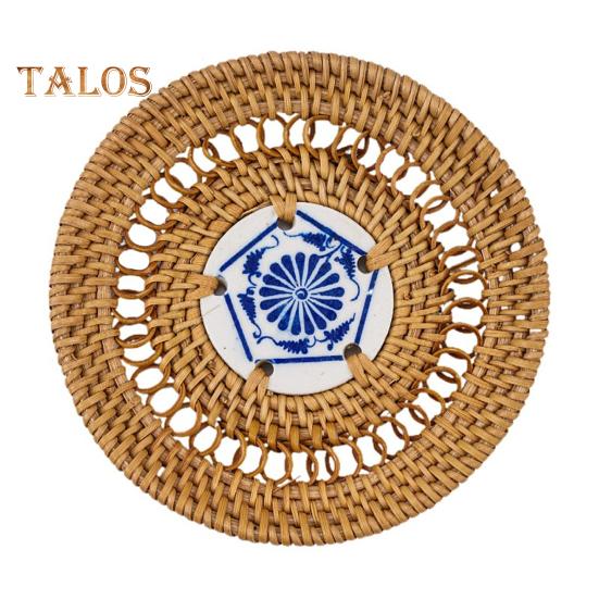 Dinner Pad Lightweight Wide Application Eco-friendly Unique Round Shape Visual Effect Cup Coaster for Restaurant