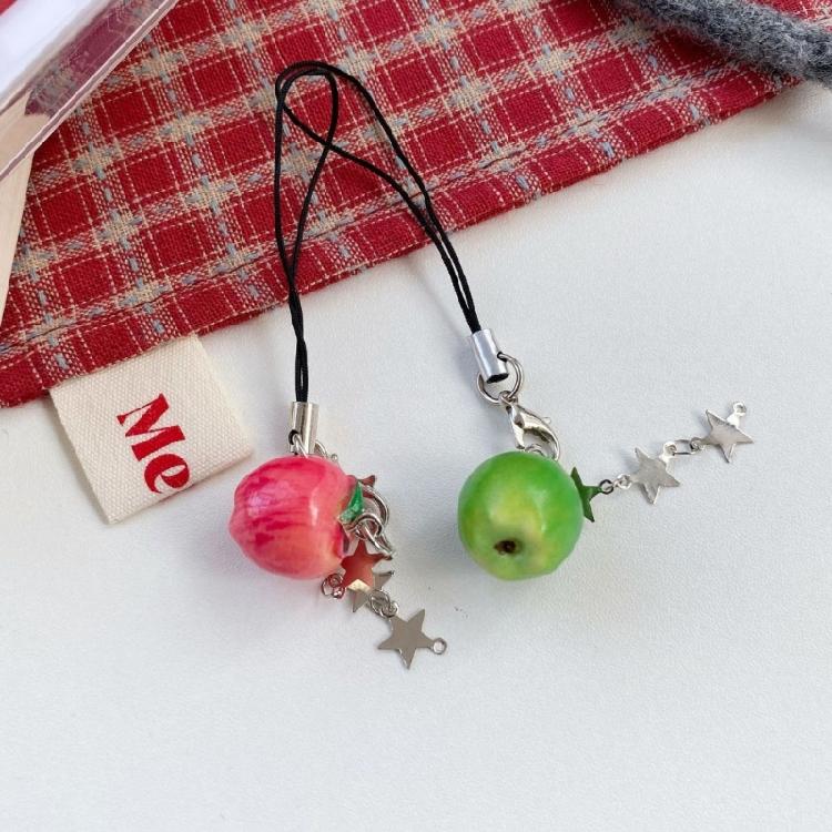 Lightweight Star Apples Keychain Stylish Backpack Phone Charm Fashion Accessories for Backpacks Or Wallets